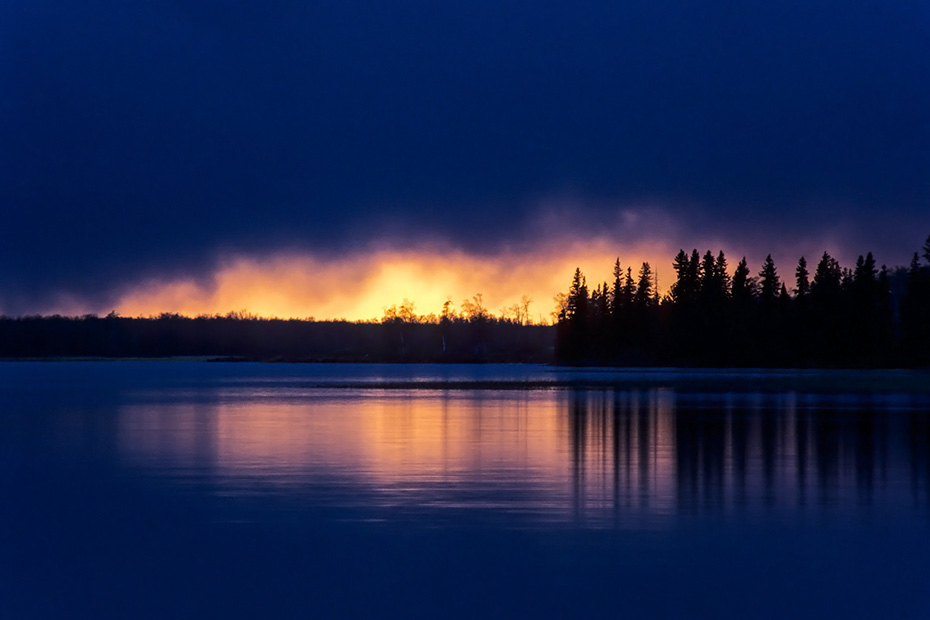 Abendstimmung am Astotinsee, Elk Island Nationalpark - Kanada, Evening mood at Astotin lake