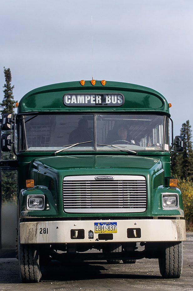 Transportbus im Nationalpark, Denali-Nationalpark, National Park - Shuttle Bus