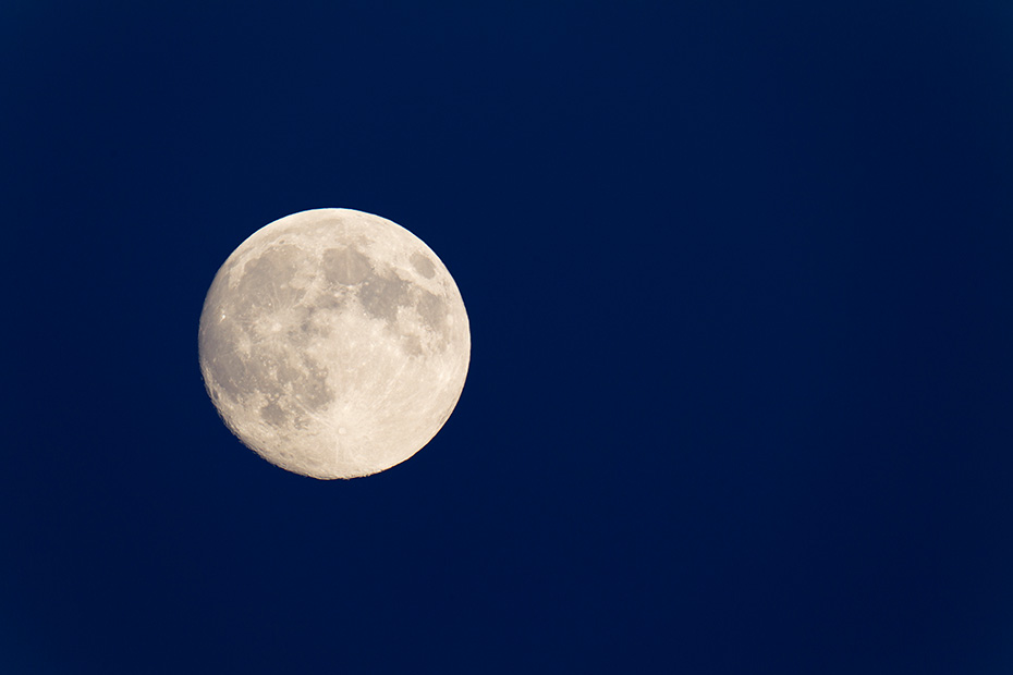 Vollmond am Nachthimmel, Schleswig-Holstein  -  Deutschland, Full moon in the night sky